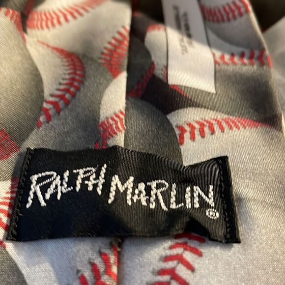 Vintage Baseball Tie 1990s Ralph Martin Men’s Accessories - Picture 7 of 9